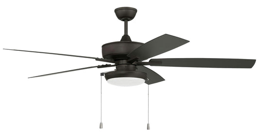 60" Outdoor Super Pro Fan w/ Disc Light Kit Frosted Glass and Blades in Espresso
