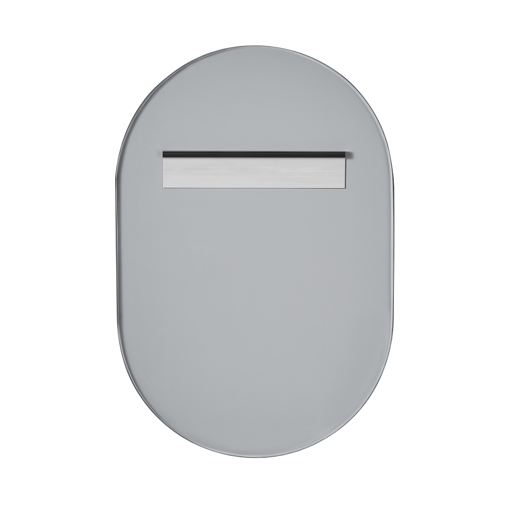 Nuova 24 in. x 36 in. Framed Oval Mirror in Polished Chrome