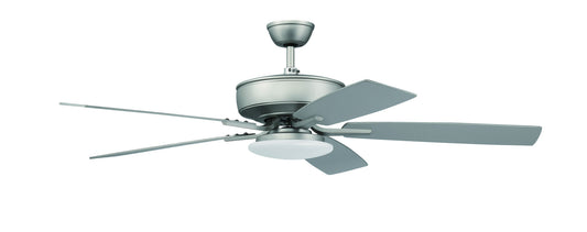 52" Pro Plus Fan with Low Profile Light Kit and Blades in Brushed Satin Nickel