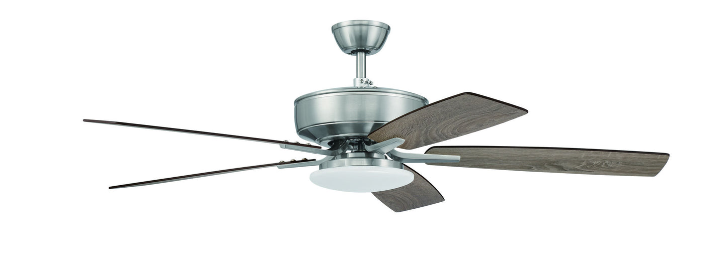 52" Pro Plus Fan w/ Low Profile Light Kit and Blades in Brushed Polished Nickel