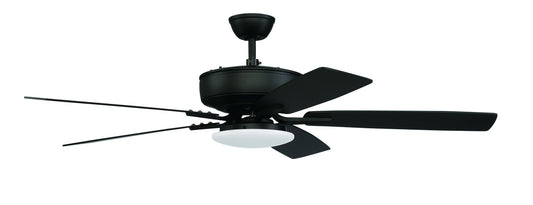 52" Pro Plus Fan with Low Profile Light Kit and Blades in Flat Black