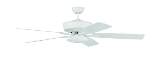 52" Pro Plus Fan with Low Profile Light Kit and Blades in White