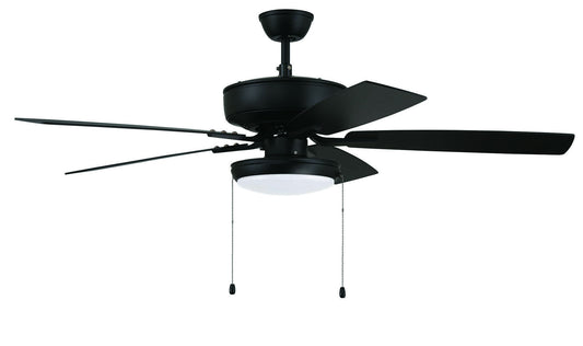 52" Pro Plus Fan with Slim Pan Light kit and Blades in Flat Black