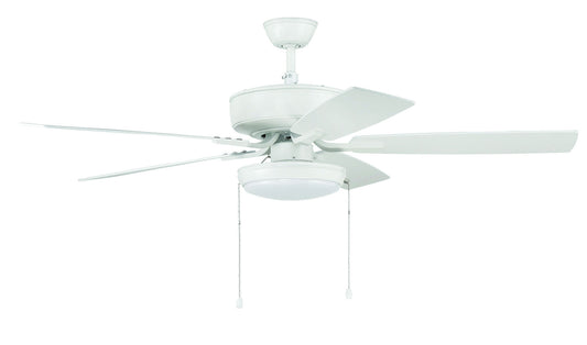 52" Pro Plus Fan with Slim Pan Light Kit and Blades in White
