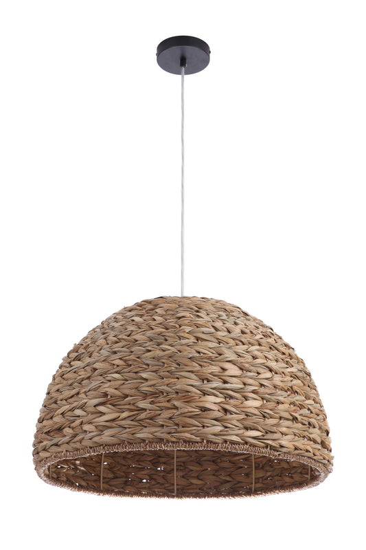 Natural Pendant 1 Light Woven Sea Grass Dome, 22" W x 13.75" H