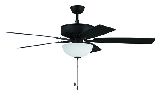52" Pro Plus Fan with White Bowl Light Kit and Blades in Espresso