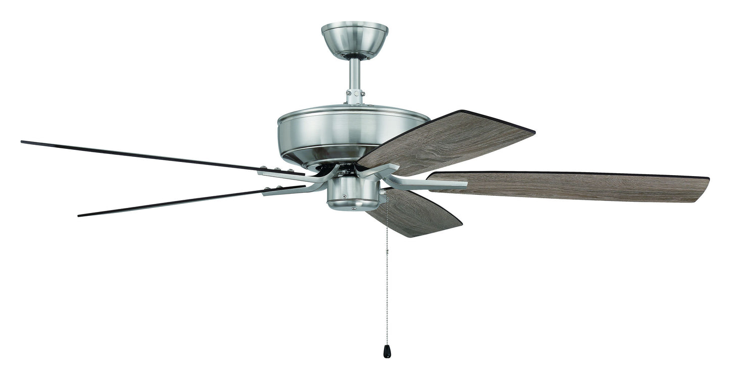 52" Pro Plus Fan with Blades in Brushed Polished Nickel