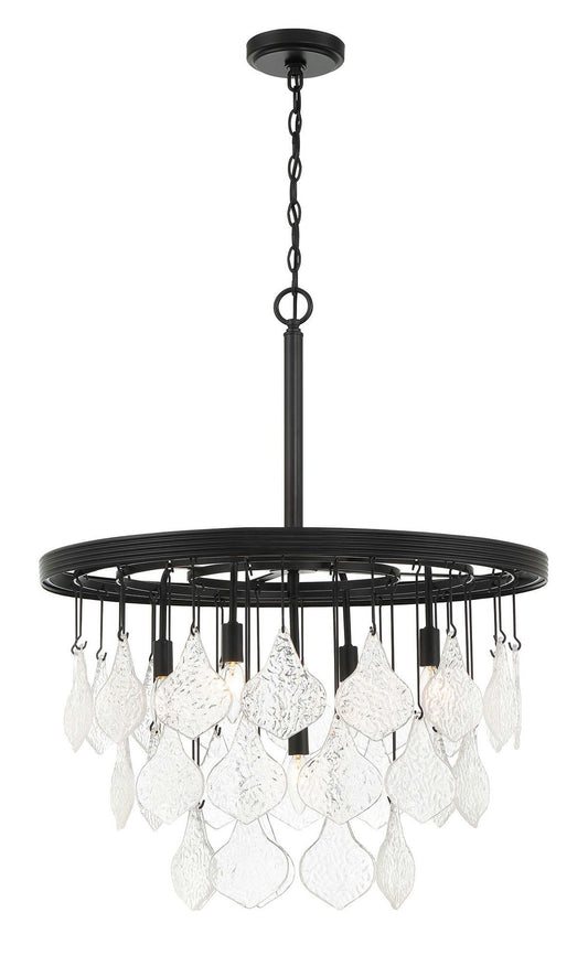 Vesi 5 Light Pendant, Flat Black