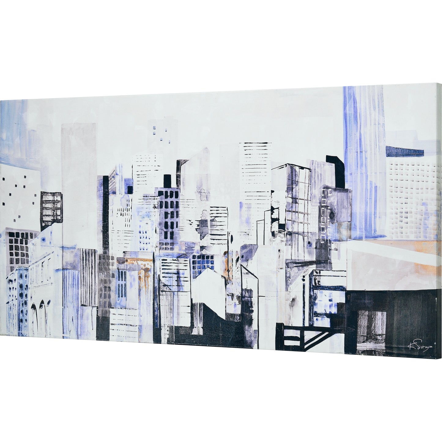 K.Sizaya Munich Rectangular Canvas - Wrapped 60 X 30 X 1.5