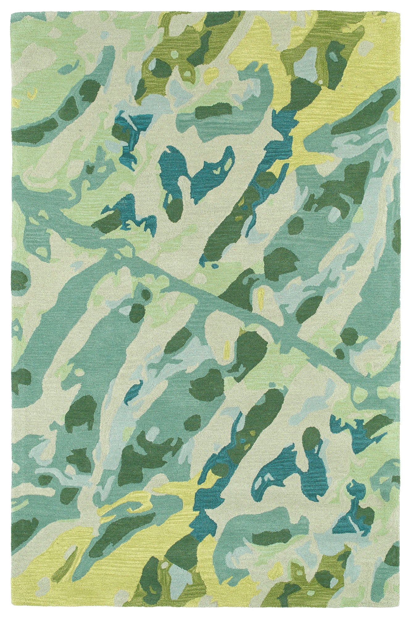 Kaleen Pastiche Collection Light Turquoise Throw Rug 2' x 3'