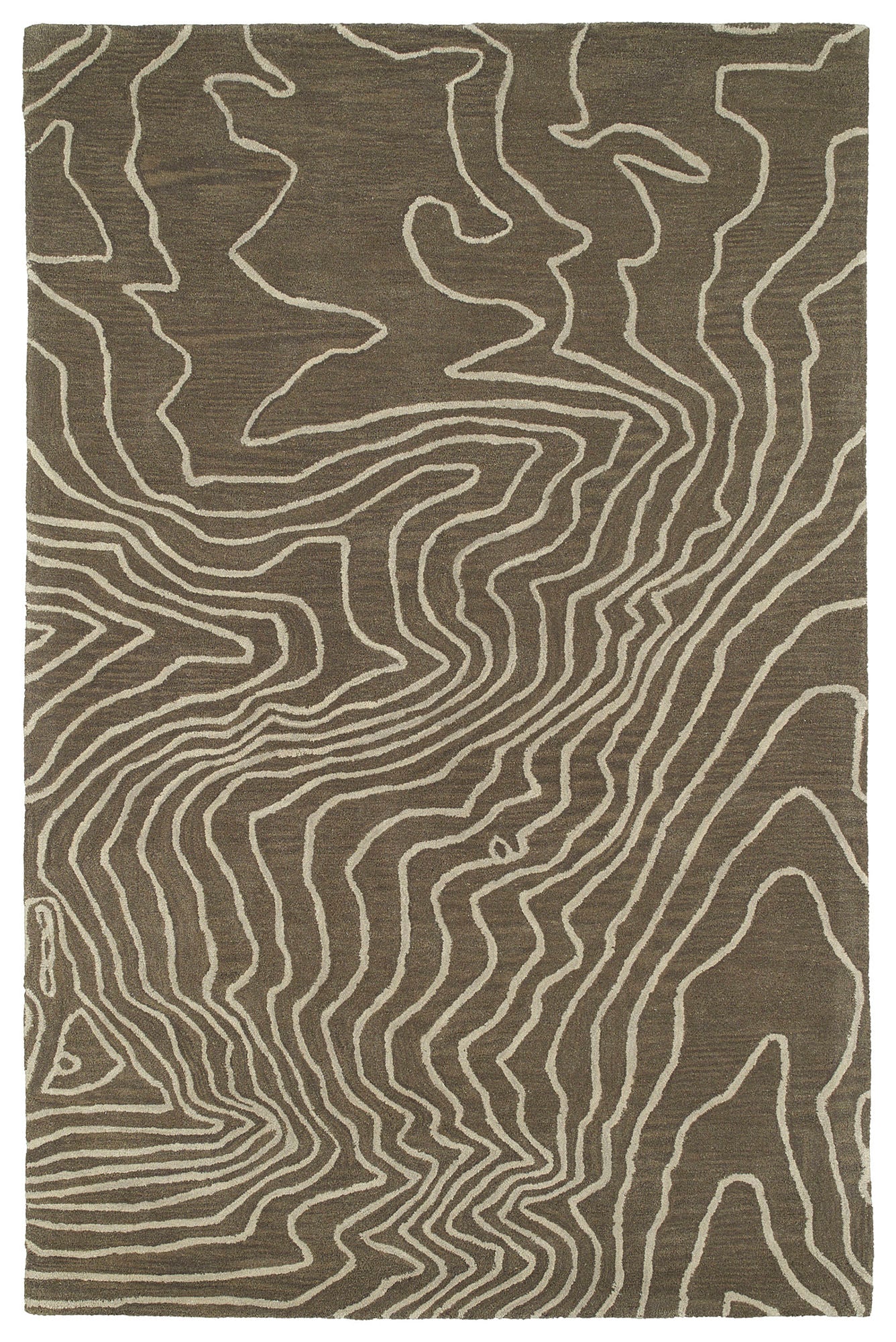 Kaleen Pastiche Collection Dark Taupe  Throw Rug 3' x 5'