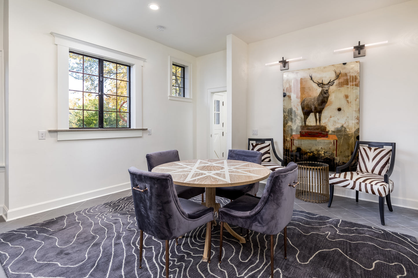 Kaleen Pastiche Collection Dark Charcoal Area Rug 5' x 7'9"