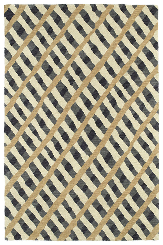 Kaleen Pastiche Collection Light Grey Area Rug 5' x 7'9"