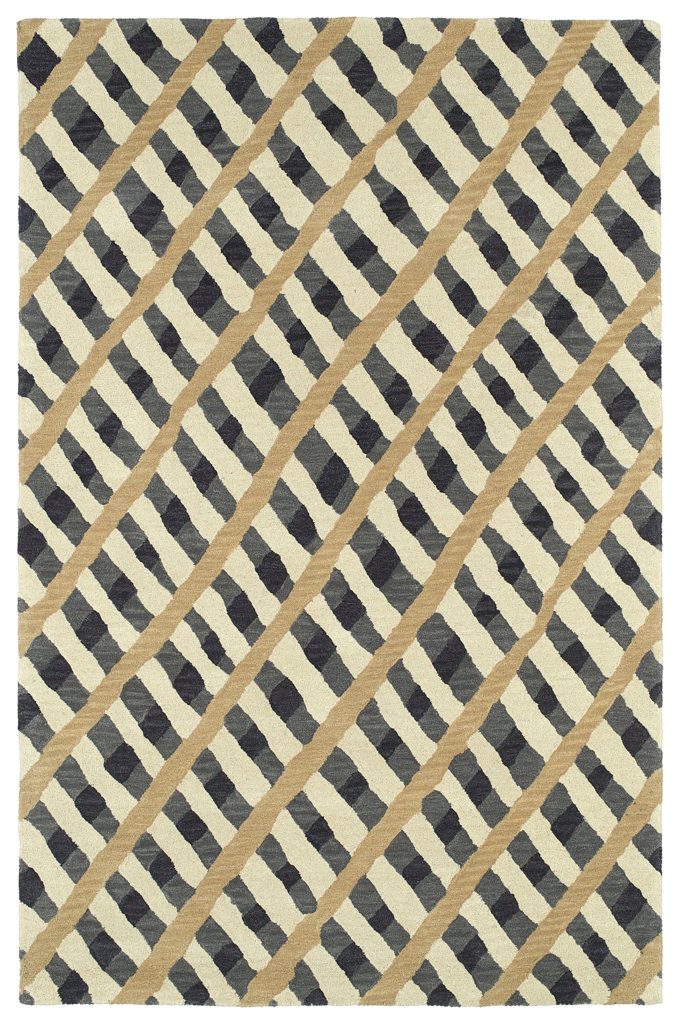 Kaleen Pastiche Collection Light Grey Throw Rug 2' x 3'