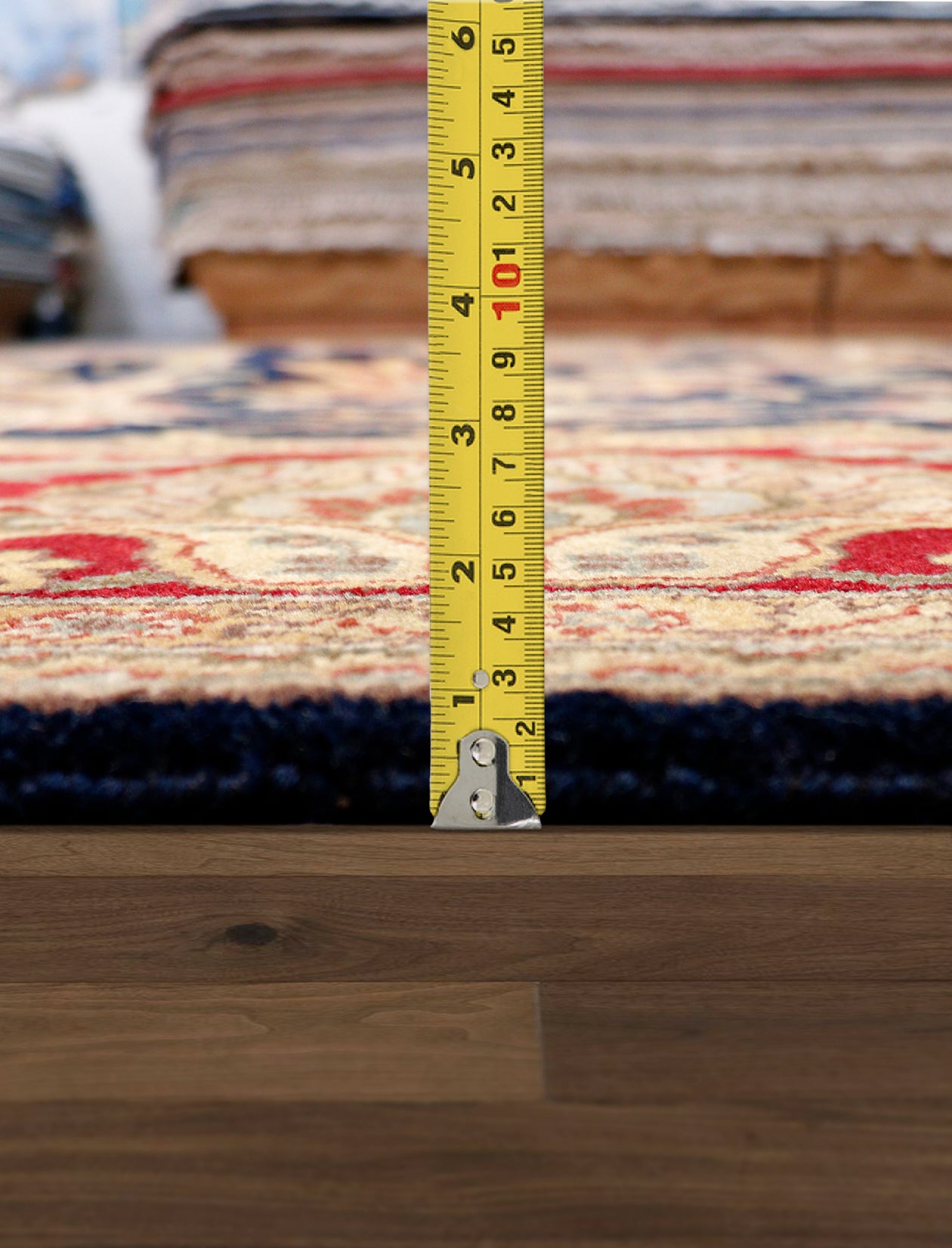 Pasargad Home Agra Collection Hand-Knotted Lamb's Wool Area Rug- 9'1" X 12'1"