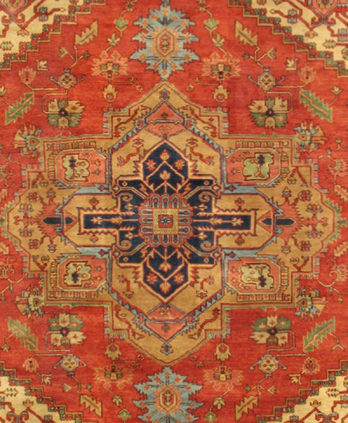 Pasargad Home Serapi Collection Hand-Knotted Rust Wool Area Rug - 8'11" X 9'1"