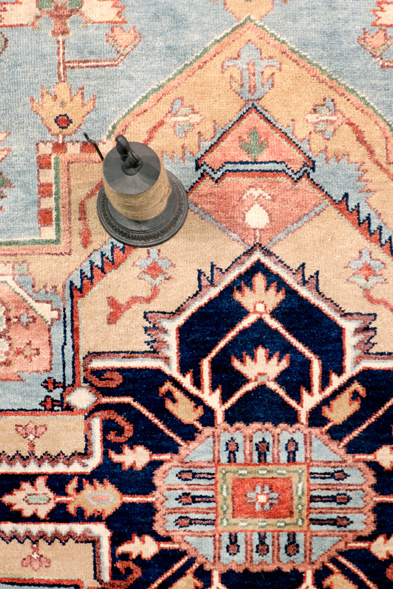 Pasargad Home Serapi Collection L. Blue Wool Area Rug - 8'1" X 9'11"