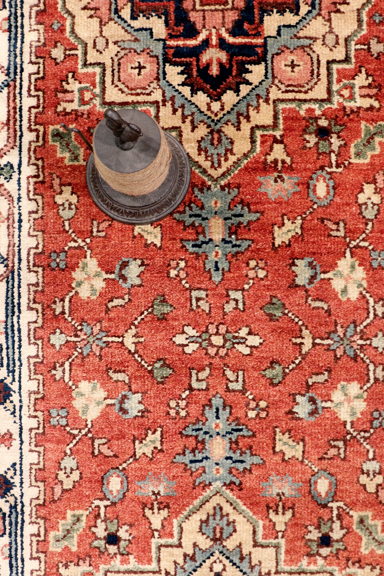 Pasargad Home Serapi Collection Hand-Knotted Rust Wool Area Rug - 2'7" X 7'11"
