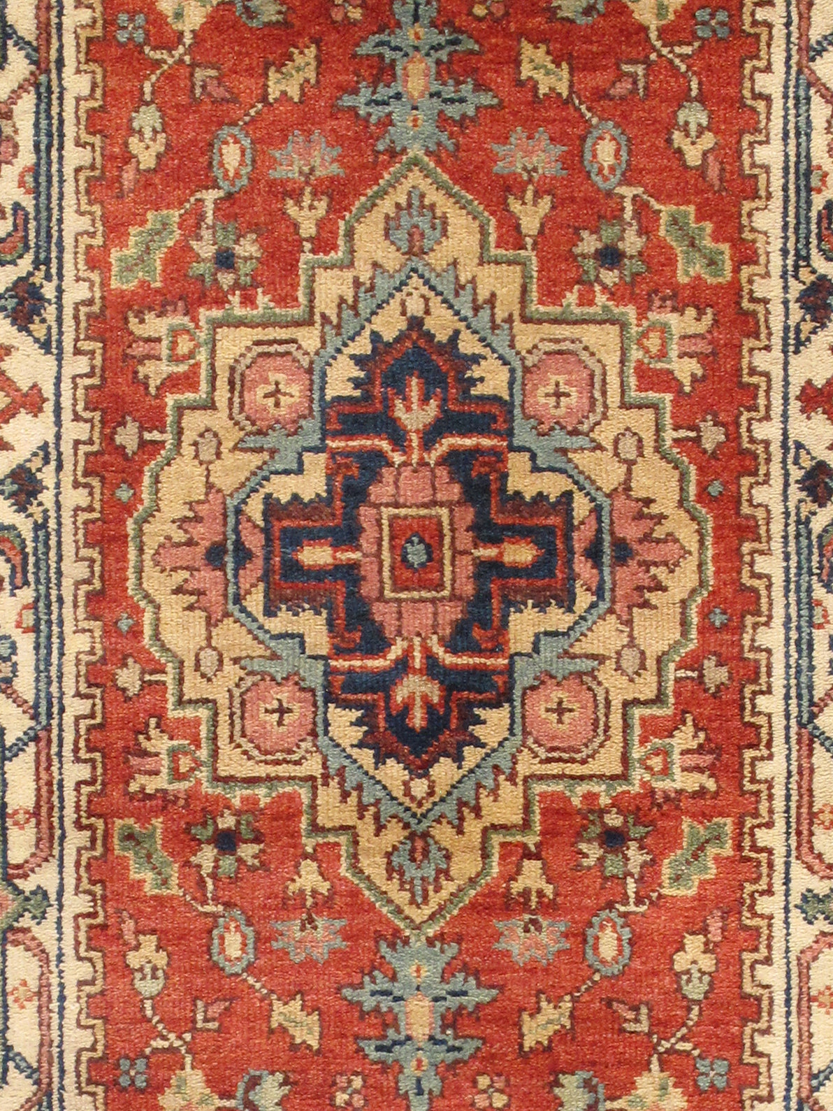 Pasargad Home Serapi Collection Hand-Knotted Rust Wool Area Rug - 2'8" X 19'8"