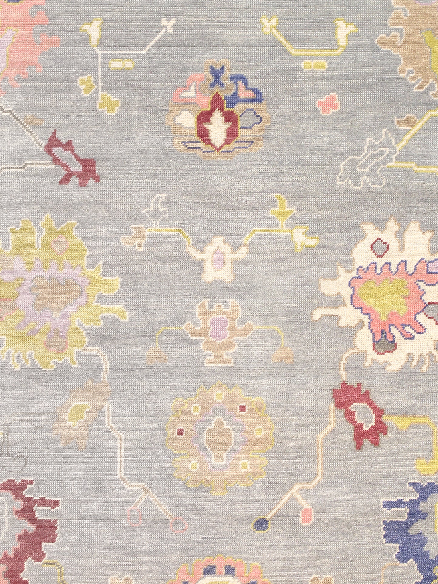 Pasargad Home Oushak Collection Blue Wool Area Rug 8'11" X 12'0"