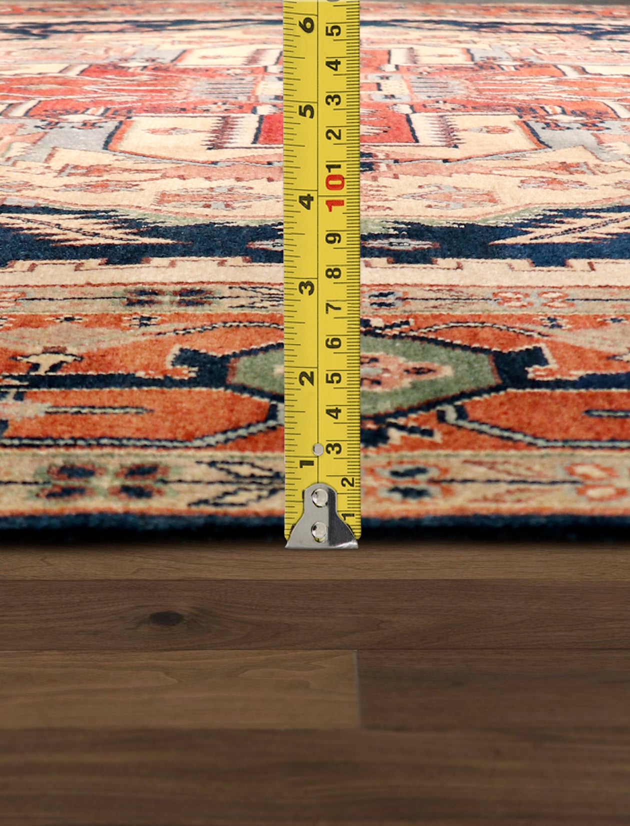 Pasargad Home Serapi Collection Hand-Knotted Navy Wool Area Rug - 8'0" X 9'11"