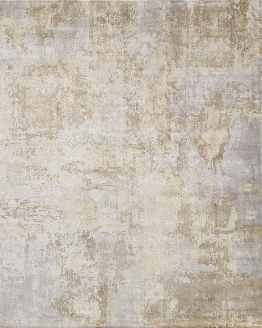 Pasargad Home Beverly Collection Silver Bamboo Silk Area Rug 6'0" X 9'0"