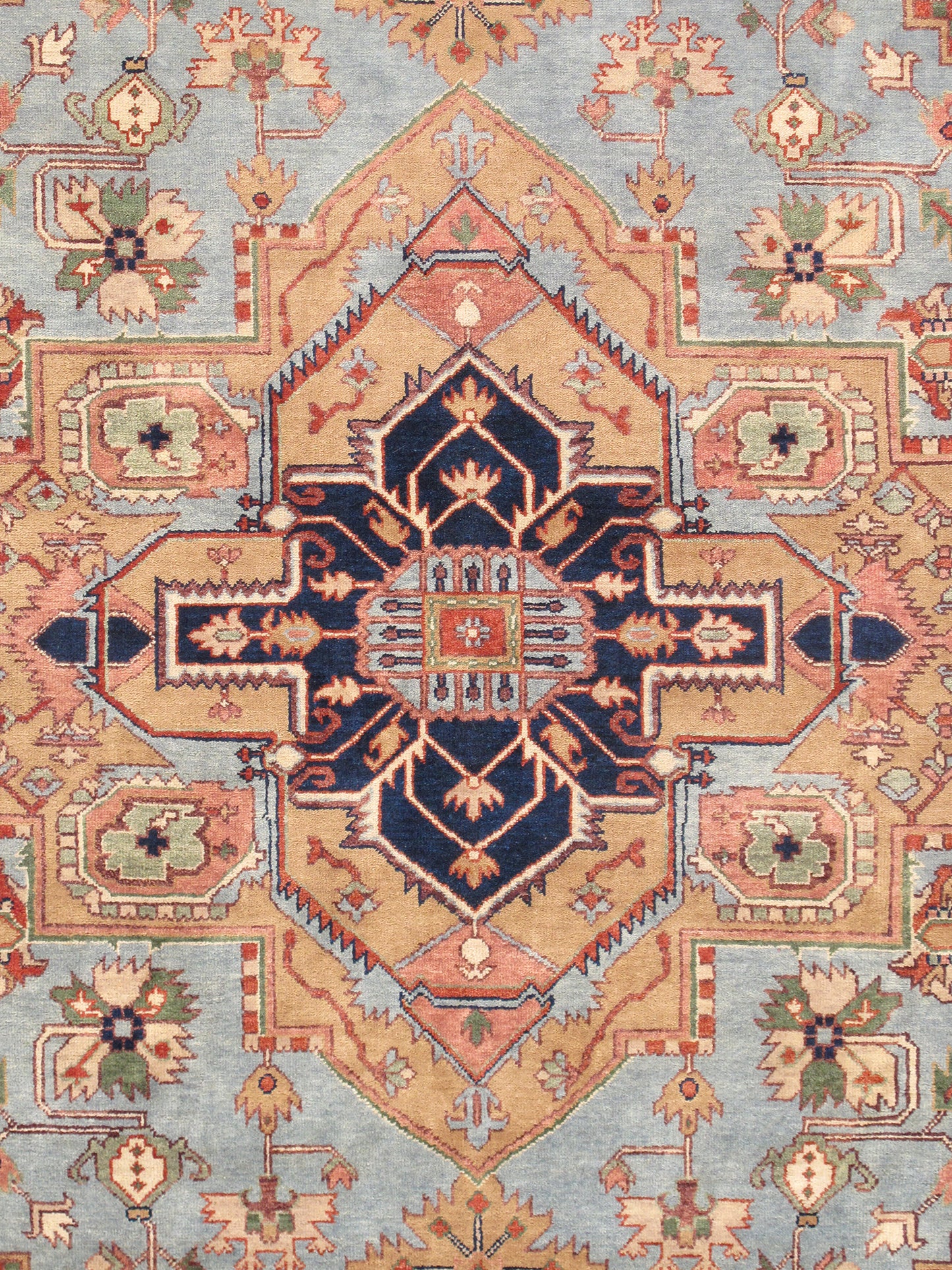 Pasargad Home Serapi Collection L. Blue Wool Area Rug - 10'0" X 14'0"