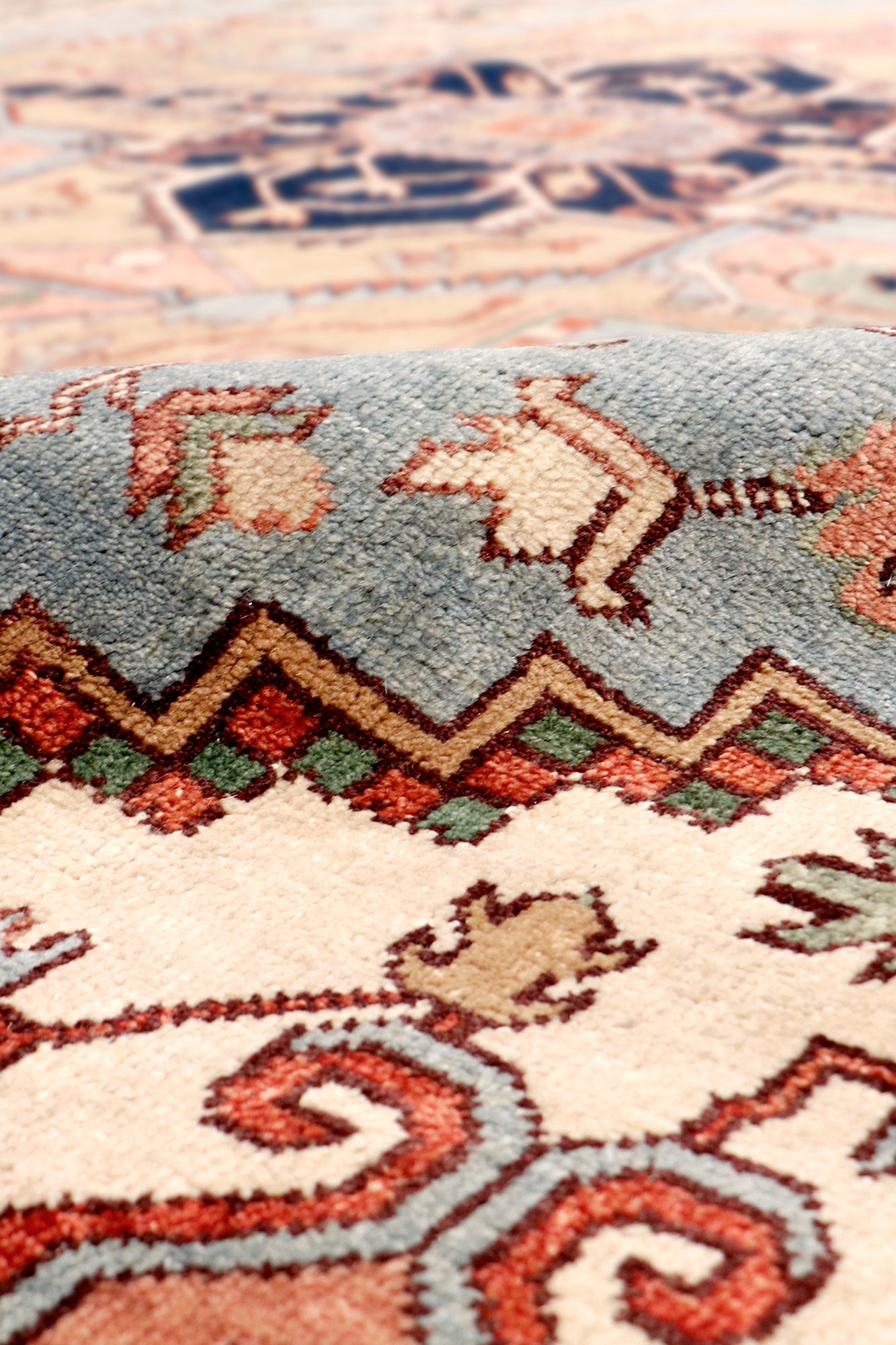 Pasargad Home Serapi Collection L. Blue Wool Area Rug - 10'0" X 14'0"
