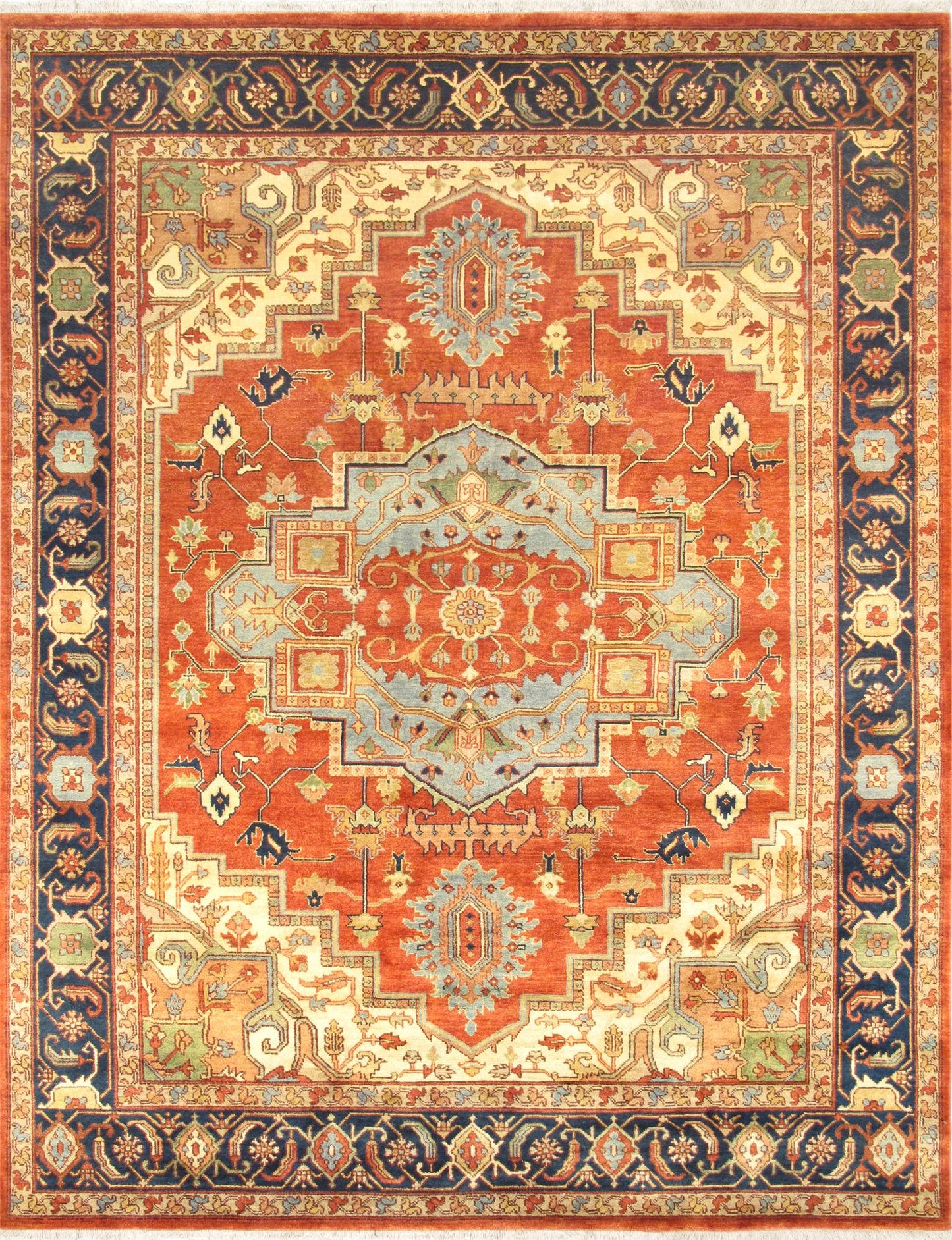 Pasargad Home Serapi Collection Hand-Knotted Rust Wool Area Rug - 10'1" X 13'11"