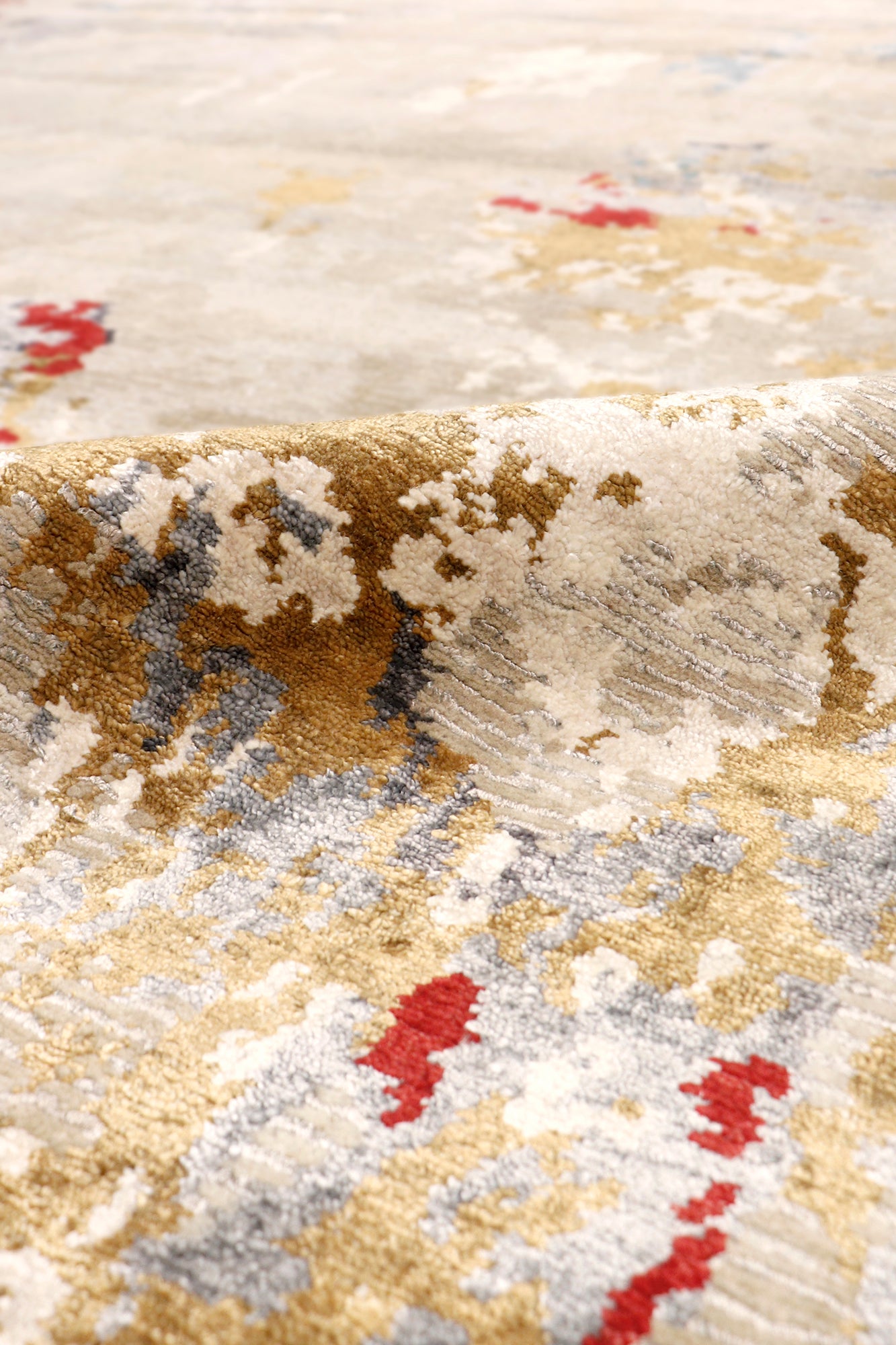 Pasargad Home Modern Collection Multi Bsilk & Wool Area Rug - 10'0" X 13'9"