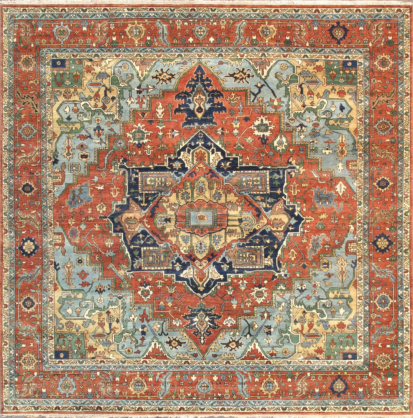 Pasargad Home Serapi Collection Hand-Knotted Rust Wool Area Rug - 5'10" X 6'3"
