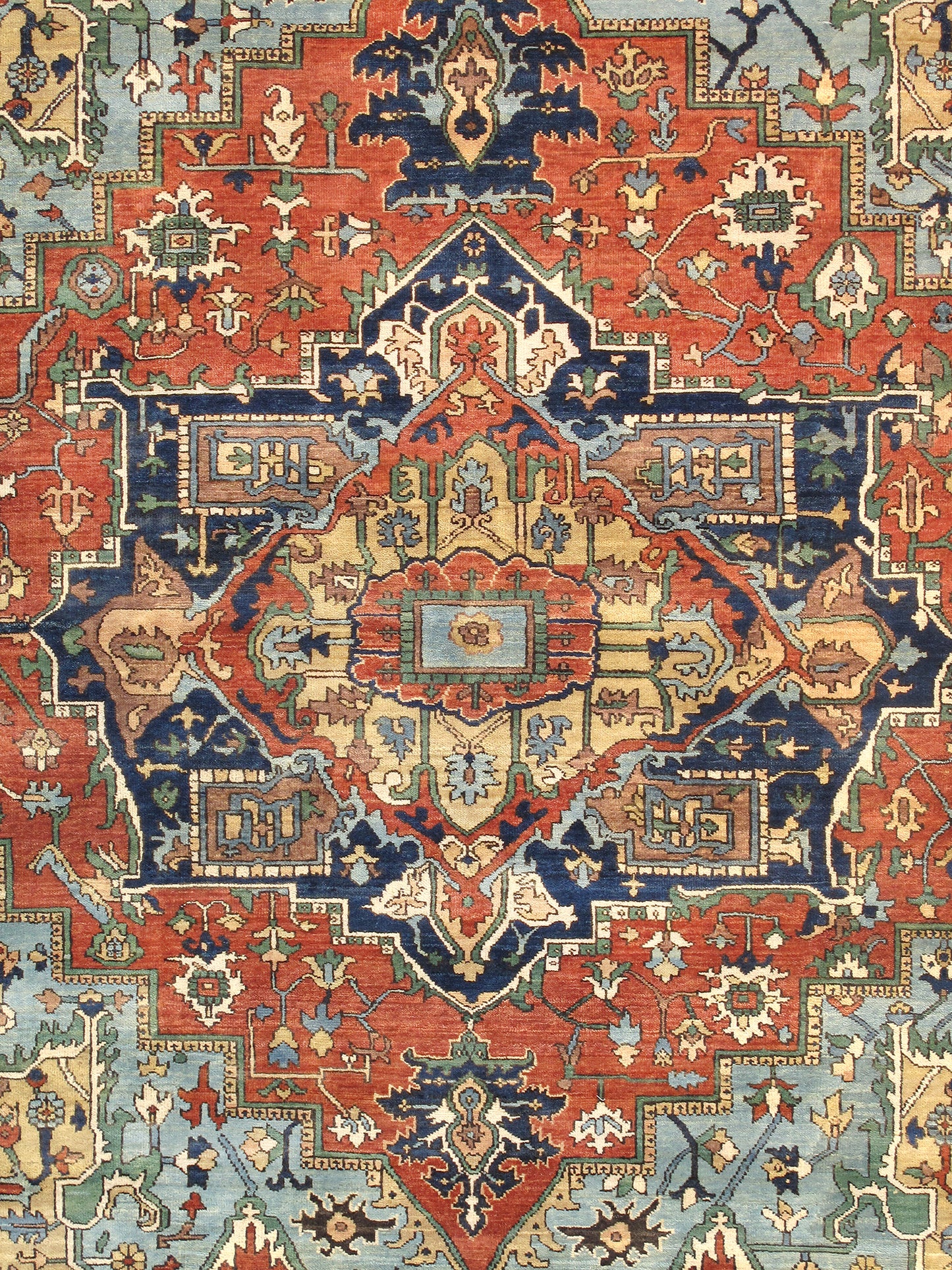 Pasargad Home Serapi Collection Hand-Knotted Rust Wool Area Rug - 5'10" X 6'3"
