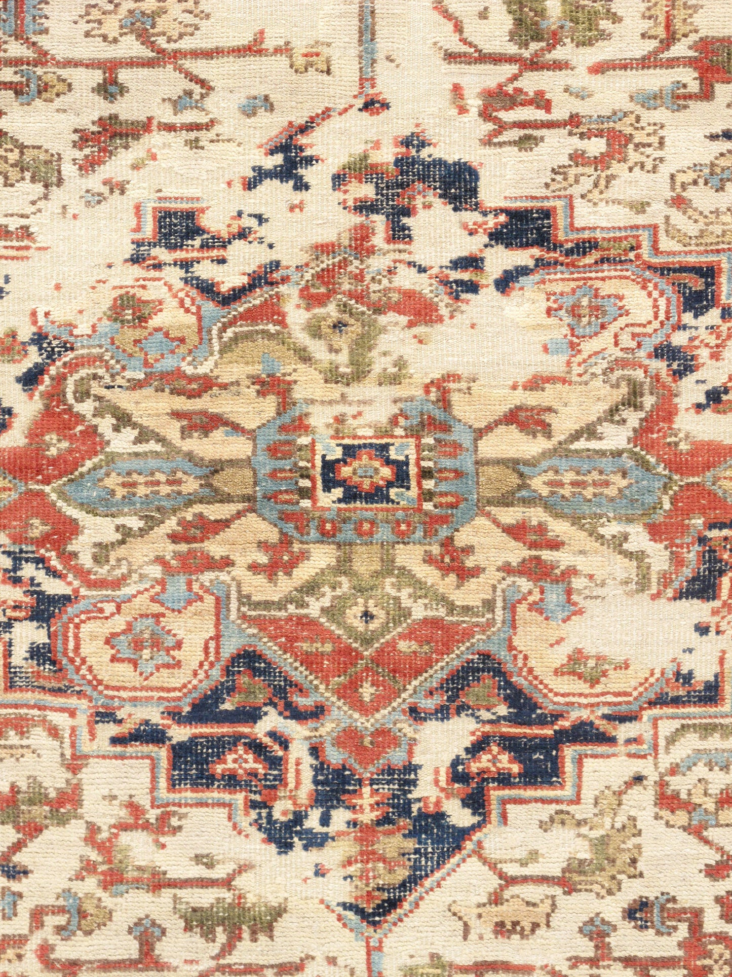 Pasargad Home Serapi Collection Hand-Knotted Ivory Wool Area Rug - 8'3" X 10'0"