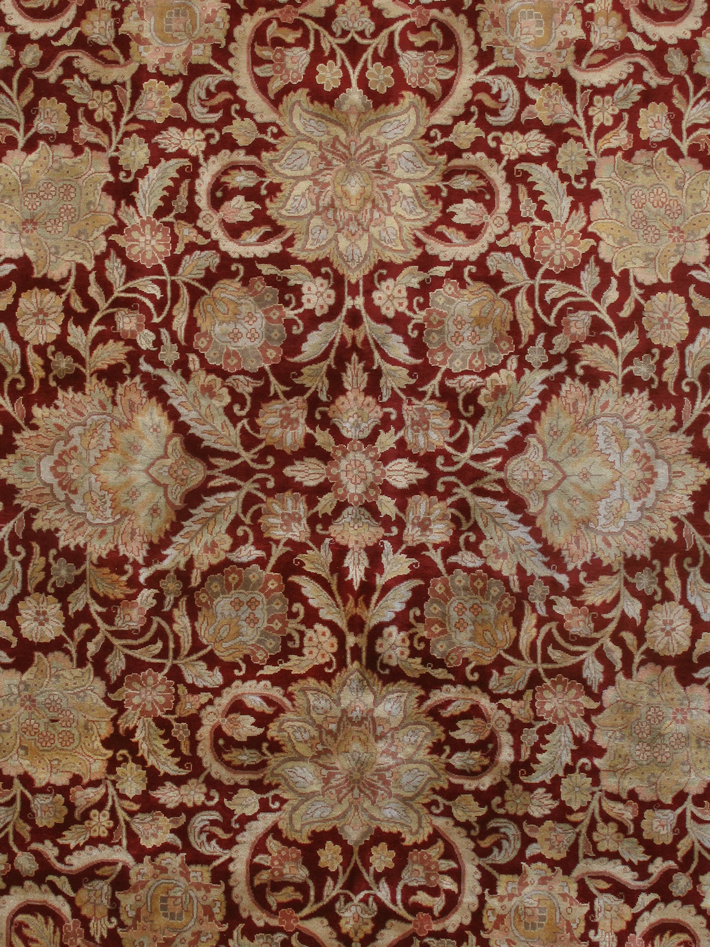 Pasargad Home Agra Collection Red Lamb's Wool Area Rug - 10'3" X 18'4"