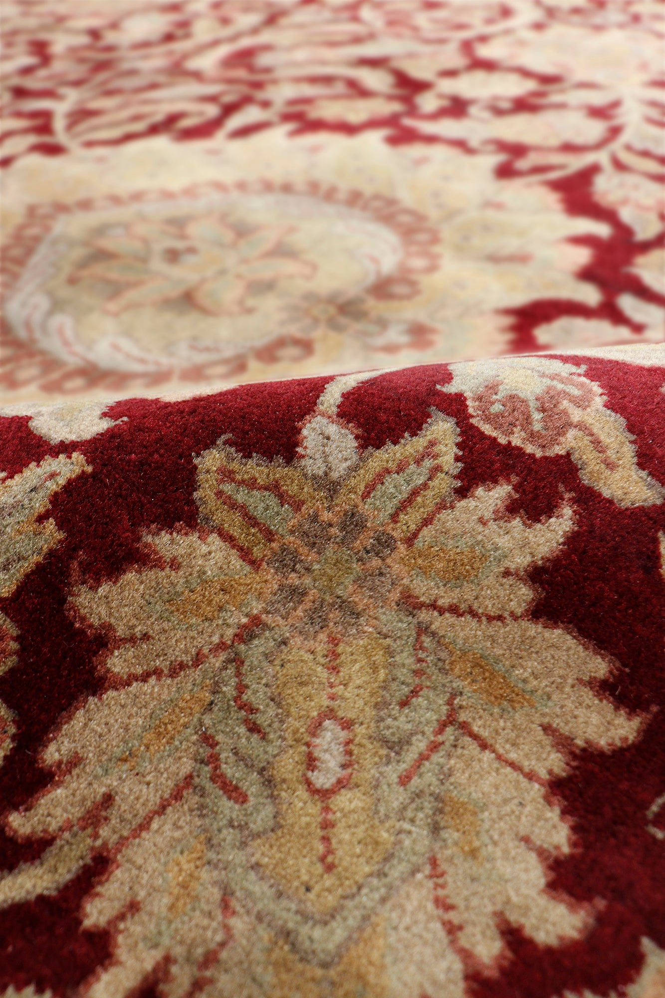 Pasargad Home Agra Collection Red Lamb's Wool Area Rug - 10'3" X 18'4"