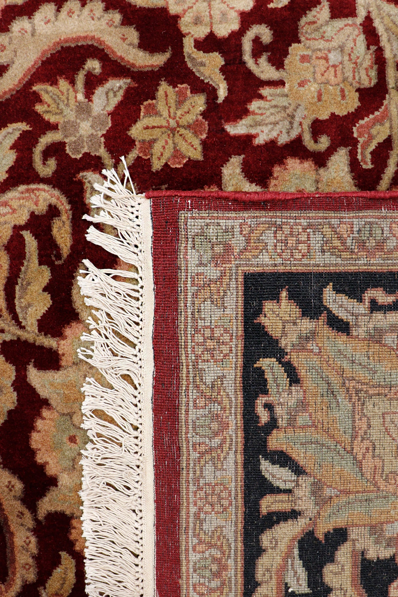 Pasargad Home Agra Collection Red Lamb's Wool Area Rug - 10'3" X 18'4"