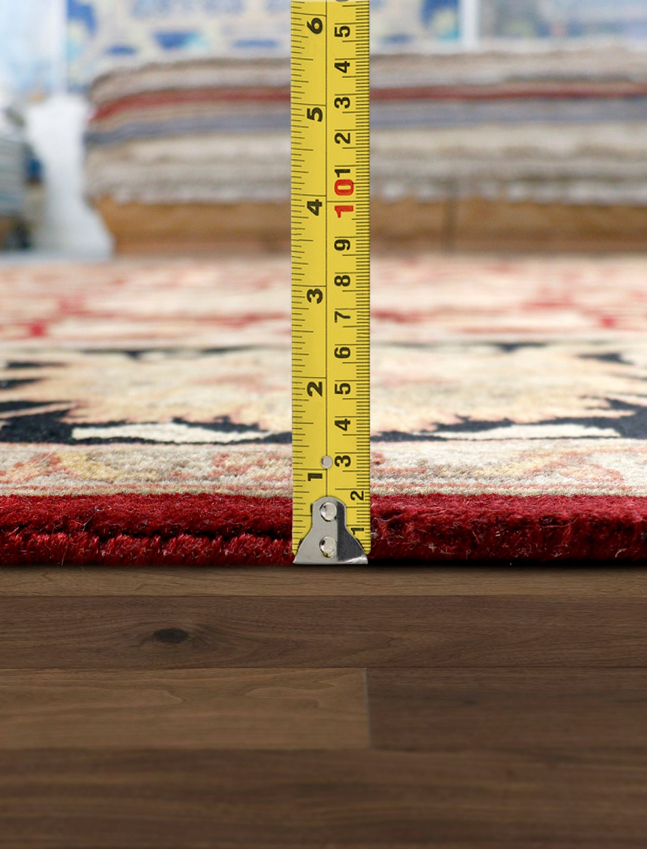 Pasargad Home Agra Collection Red Lamb's Wool Area Rug - 10'3" X 18'4"