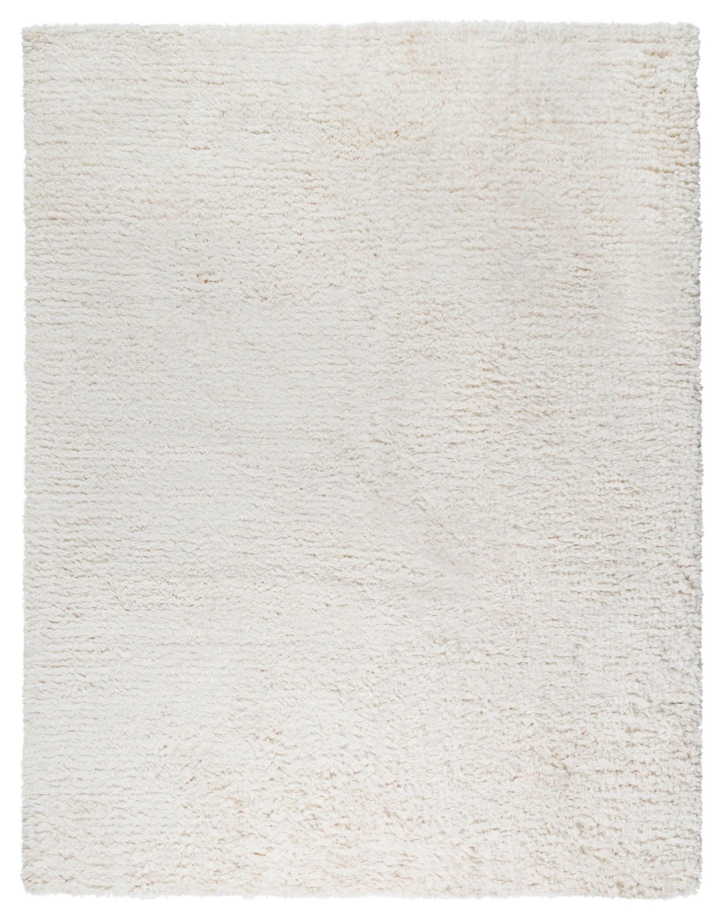 Pasargad Home Paris Shag Collection Ivory Poly & Cotton Area Rug 9'0" X 12'0"