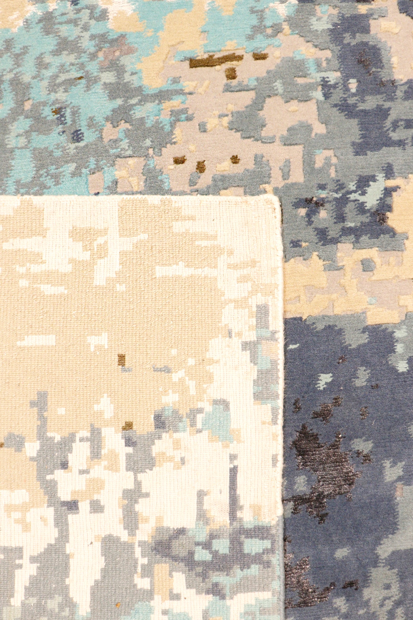 Pasargad Home Modern Collection Taupe Silk & Wool Area Rug 8'4" X 10'3"