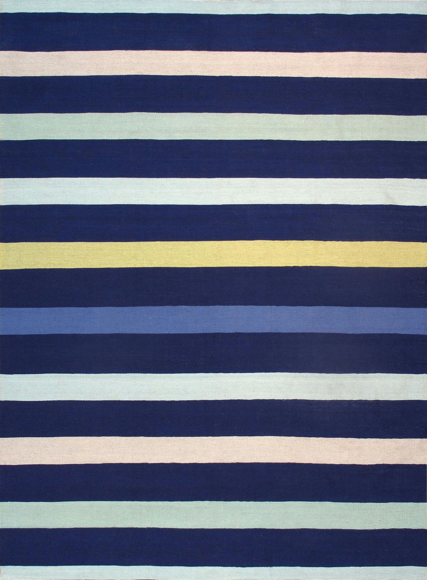 Pasargad Home Hampton Collection Blue Polypropylene Area Rug 4'0" X 6'0"