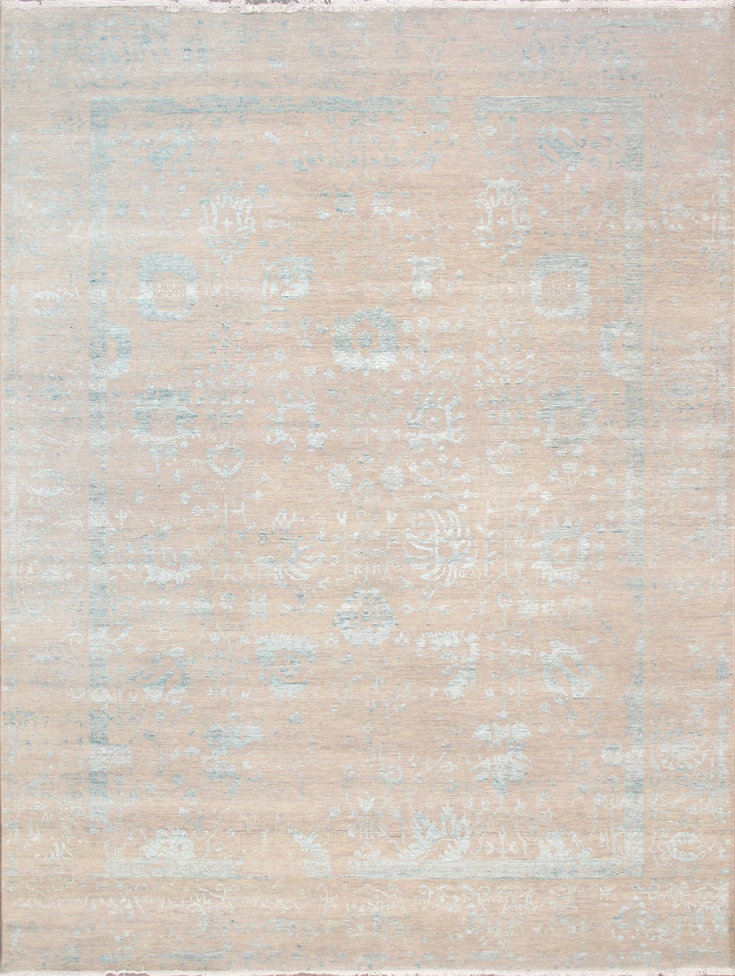 Pasargad Home Transitional Collection Silver Area Rug 9'0" X 11'10"