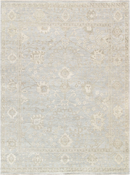 Pasargad Home Oushak Collection L. Blue Wool Area Rug 9'11" X 14'2"
