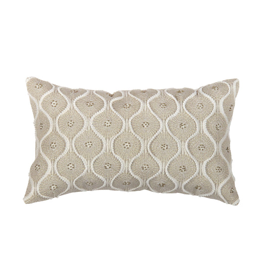 Pasargad Home Naples Collection Beige Pillow 14" X 24"