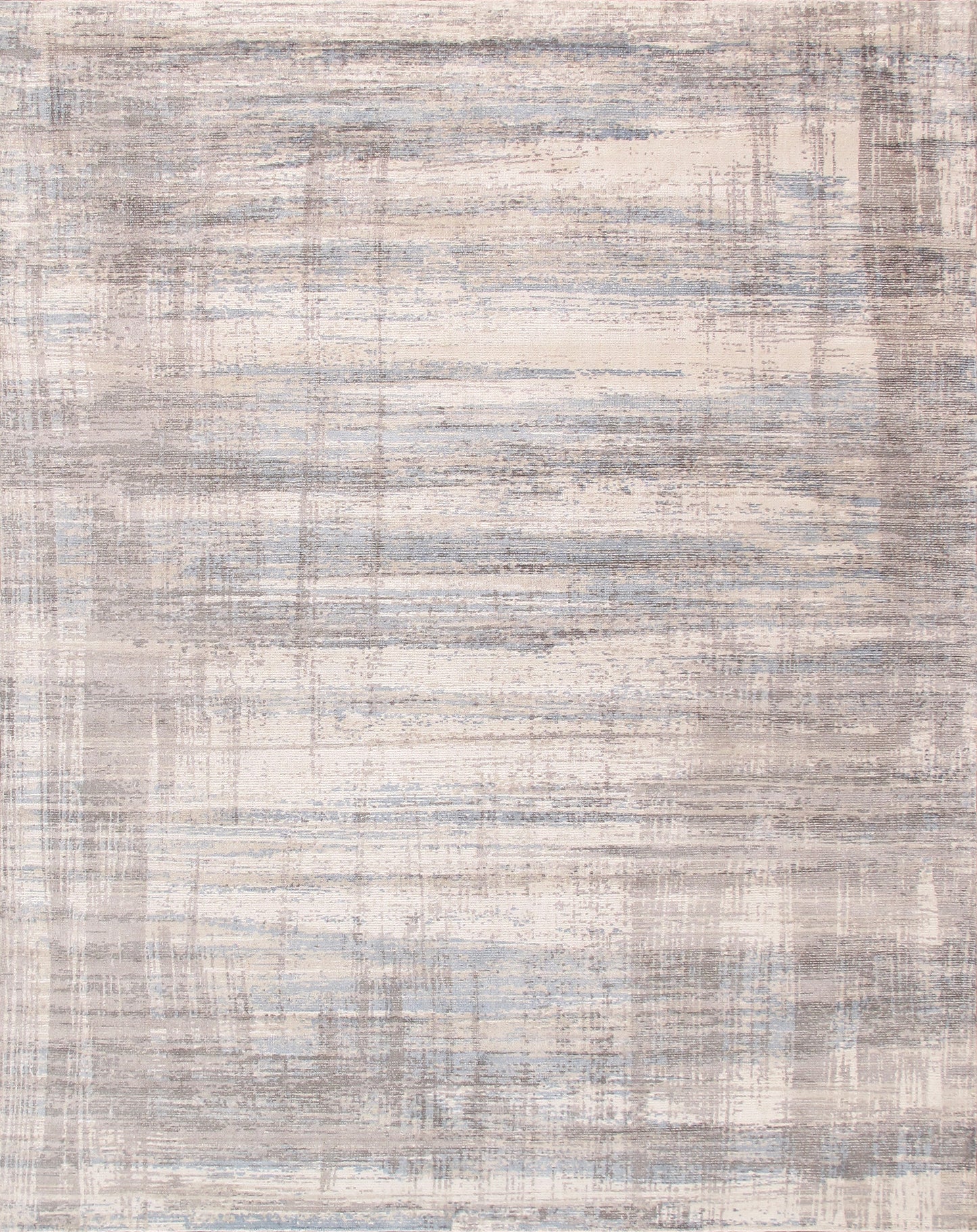 Pasargad Home Modern Collection Silver Bamboo Silk & Wool Area Rug 9'0" X 12'0"