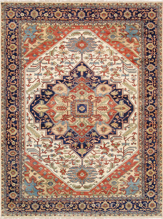 Pasargad Home Serapi Collection Ivory Wool Area Rug 8'1" X 10'3"