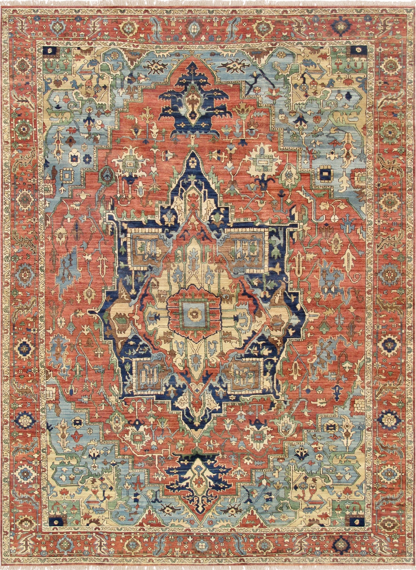 Pasargad Home Serapi Collection Rust Wool Area Rug 8'10" X 12'0"