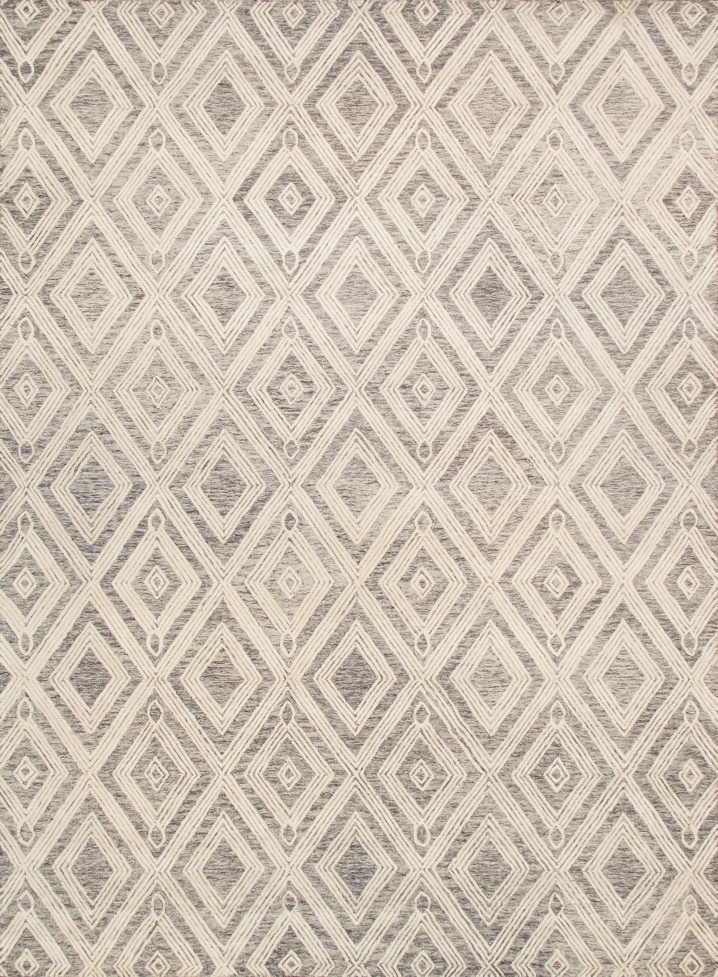Pasargad Home Modern Collection Silver Bamboo Silk & Wool Rug 8'9" X 11'9"