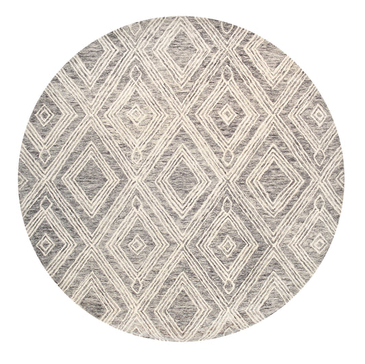 Pasargad Home Modern Collection Silver Bamboo Silk & Wool Area Rug 8'0" X 8'0"