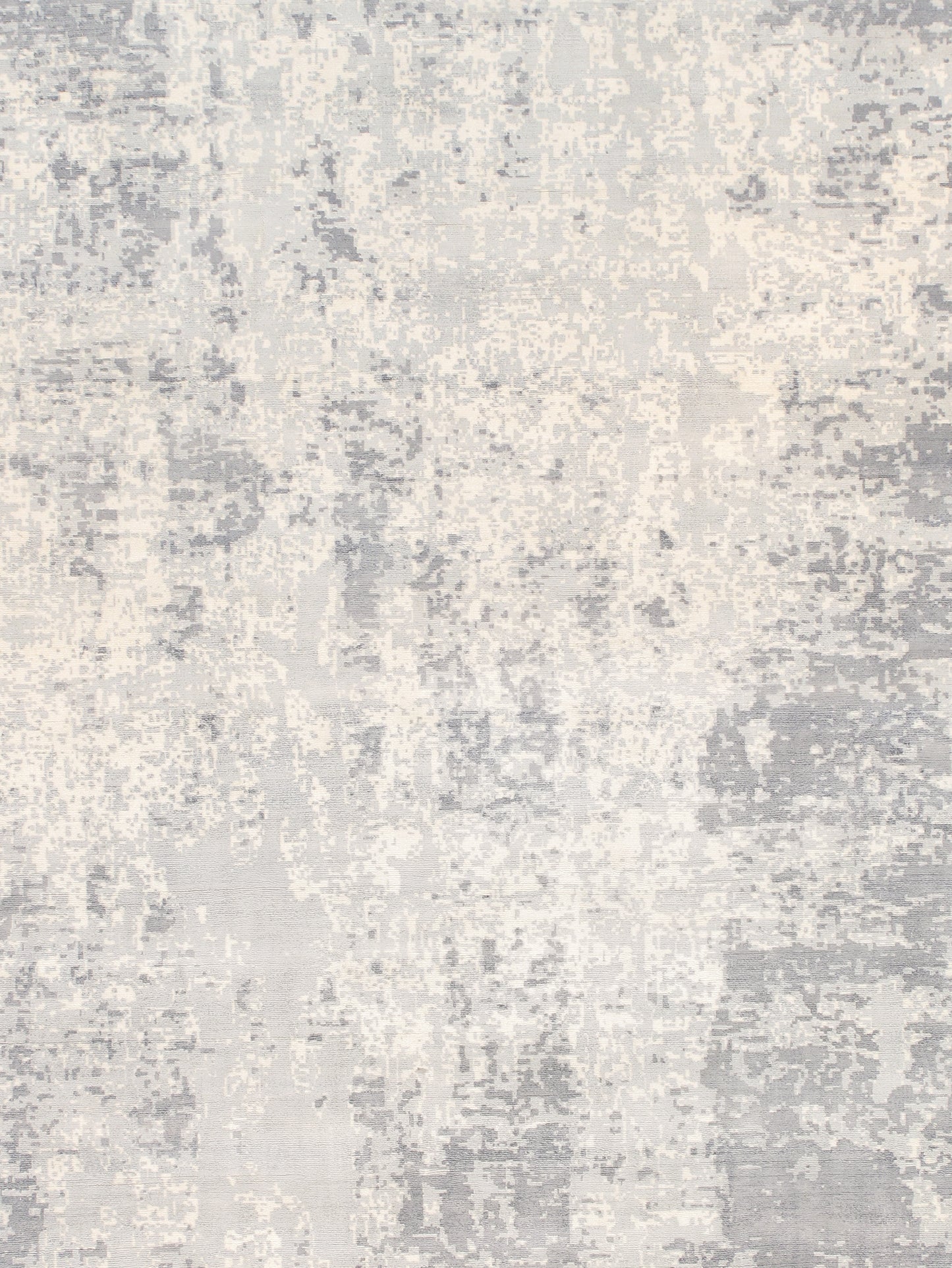 Pasargad Home Mirage Collection Grey/ Ivory Bamboo Silk Area Rug 7'9" X 9'9"