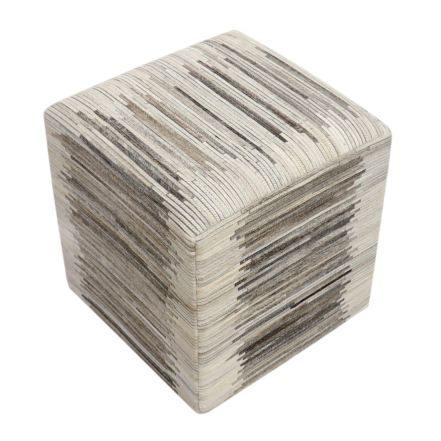 Pasargad Home Galaxy Collection Silver Pouf